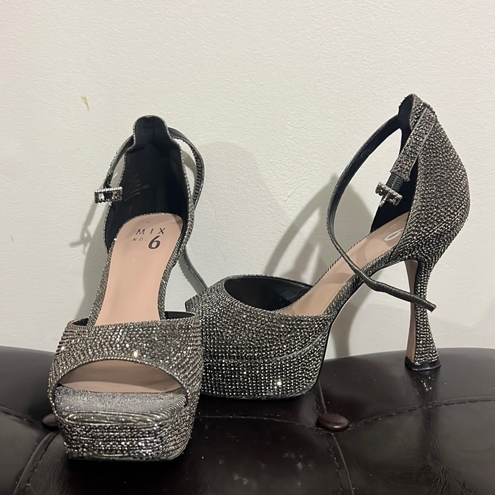 Bejeweled Platform Heels